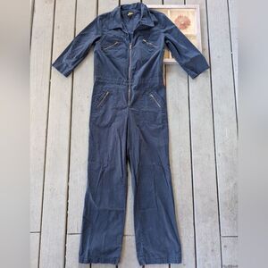 Rock‎ the Jumpsuit Navy Blue Cotton Utility Jumpsuit Coverall 8US Gender Neutral
